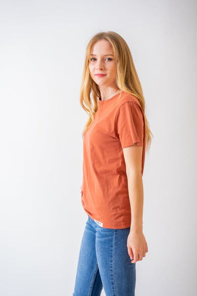 Oranžové klasické tričko - Top