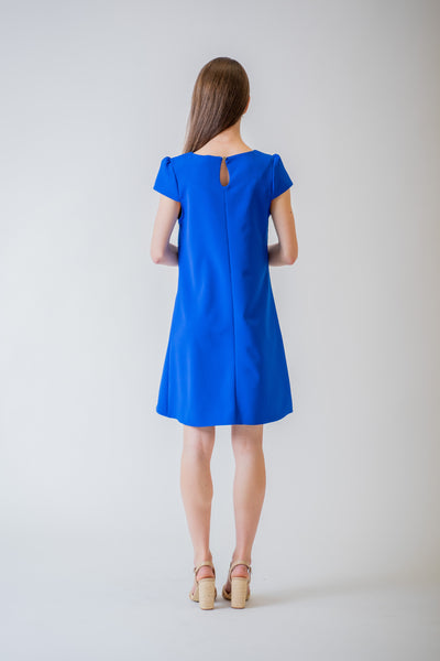 Krátke modré šaty - spoločenské šaty