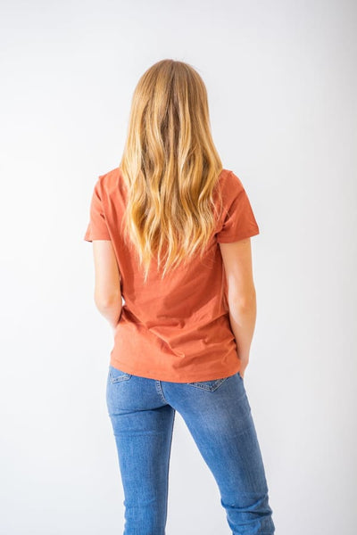 Oranžové klasické tričko - Top