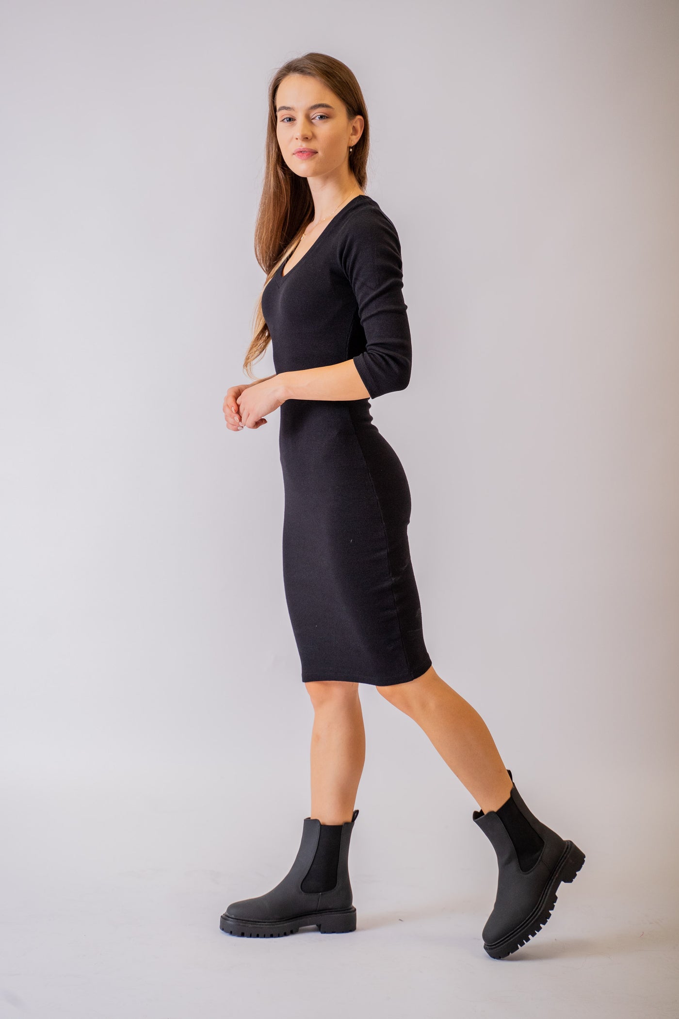 Čierne bavlnené šaty Kim - Šaty
