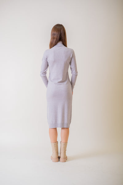 Sivé úpletové šaty - Šaty