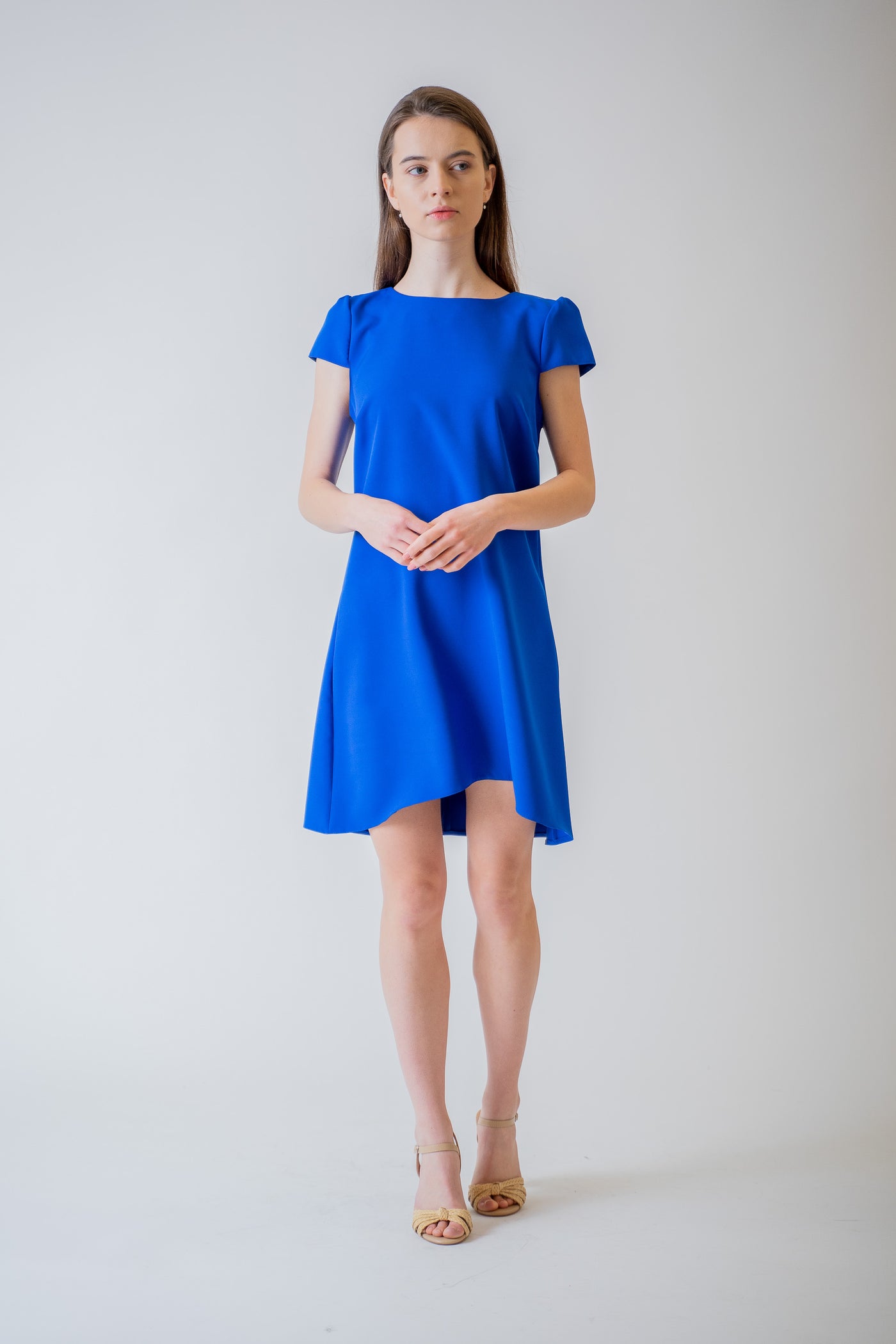 Krátke modré šaty - spoločenské šaty