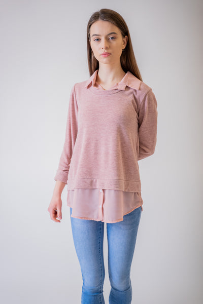 Svetlo ružový sveter - UNI - Top