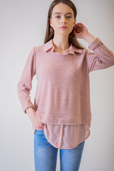 Svetlo ružový sveter - UNI - Top
