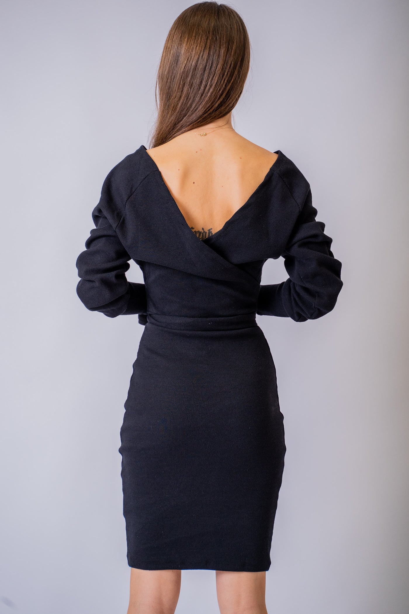 Čierne úpletové šaty Rea - Šaty