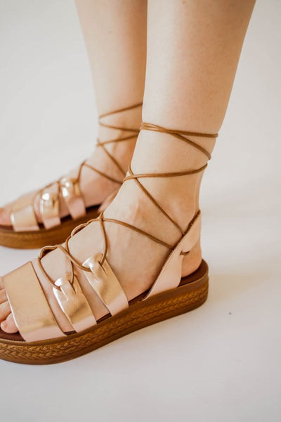 Bronzové sandále ELLIE - Topánky