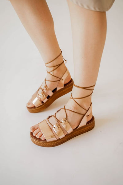 Bronzové sandále ELLIE - Topánky