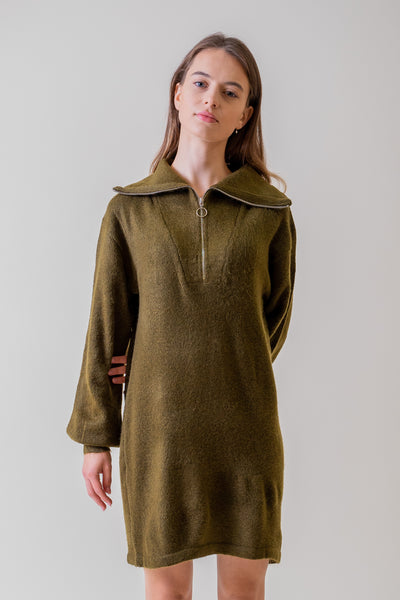 Zelené úpletové šaty - Šaty