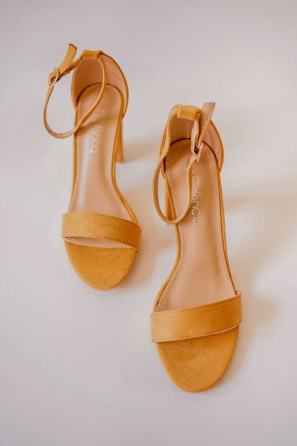 Hnedé sandále na opätku - Topánky