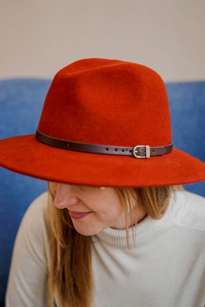 Oranžový vlnený klobúk - Klobúk
