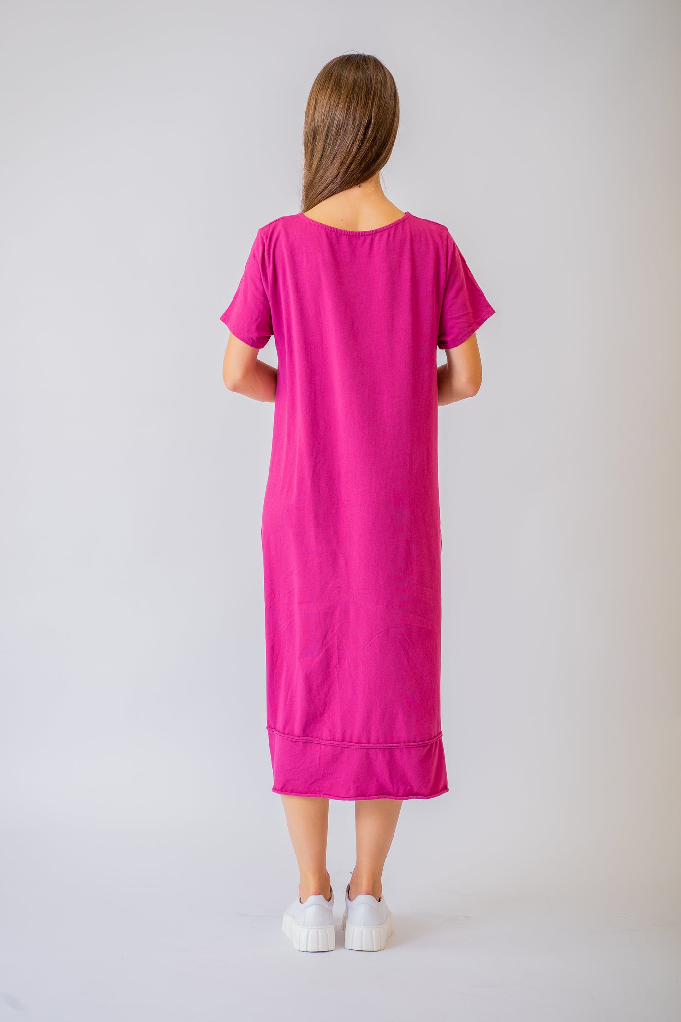 Ružové midi šaty Zinna - UNI - Šaty