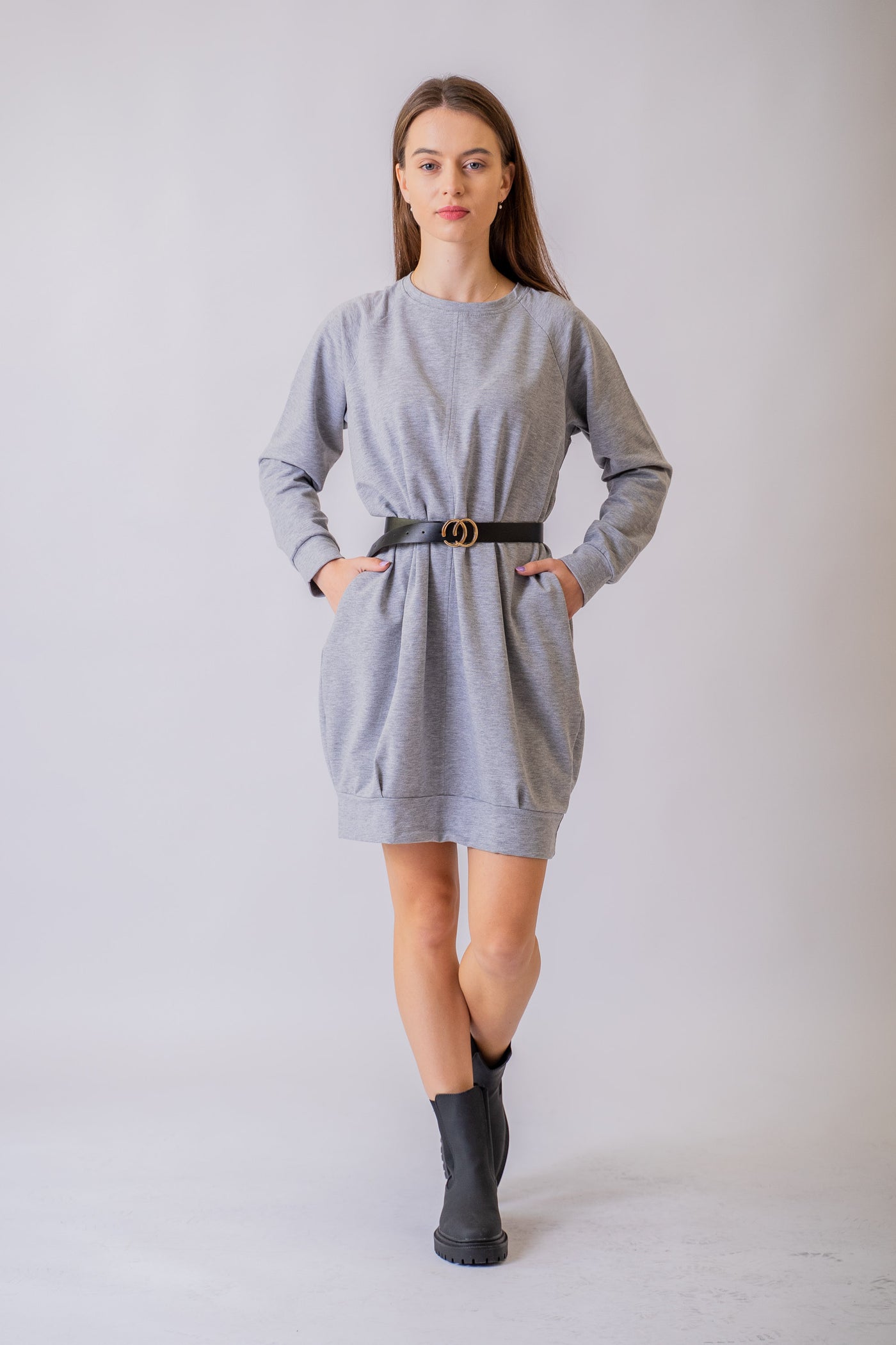 Sivé šaty Cristine - Šaty