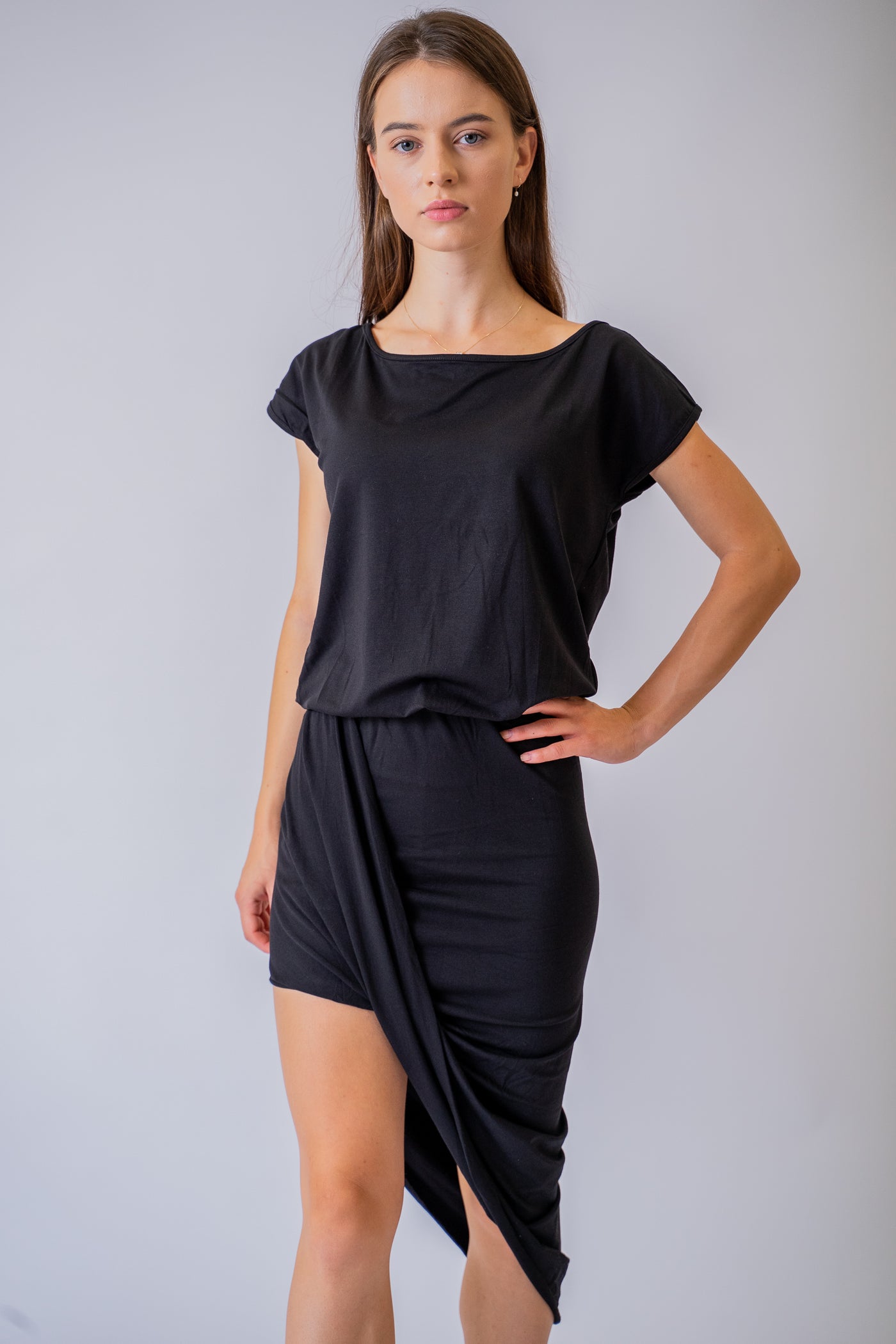 Čierne bavlnené šaty Sienna - UNI - Šaty