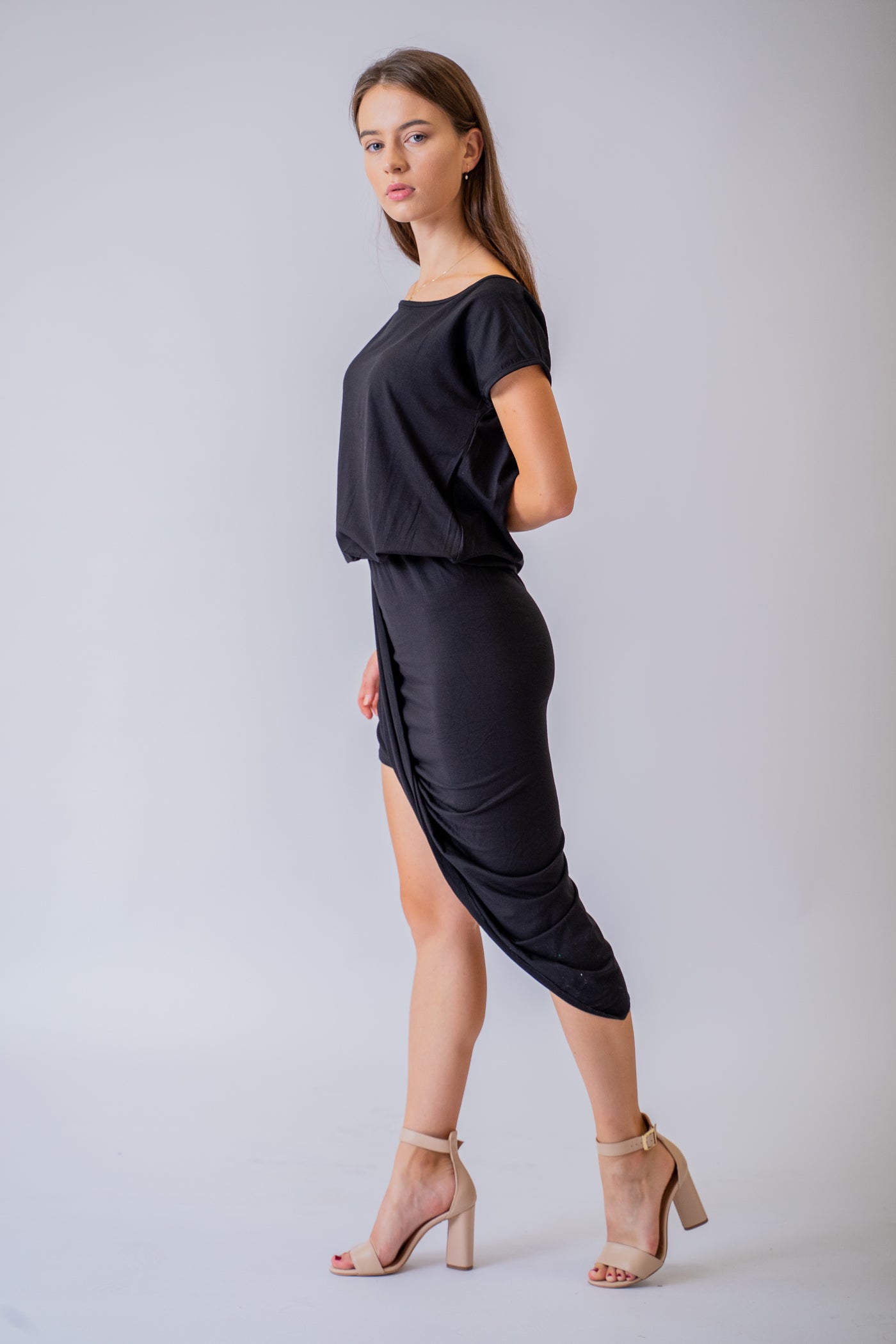 Čierne bavlnené šaty Sienna - UNI - Šaty