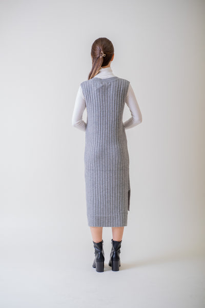 Sivé svetrové šaty - Šaty
