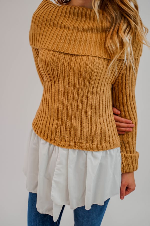 Pletený košeľový sveter - UNI - Top