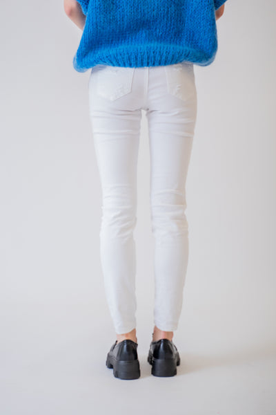 Biele denimové nohavice - Nohavice