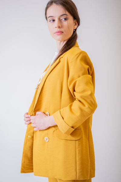 Žlté sako VASCO - kabát a bunda